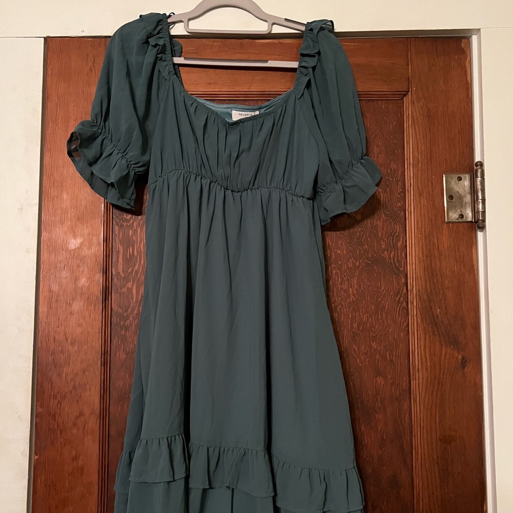NEW Pink blush green maternity dress size medium.